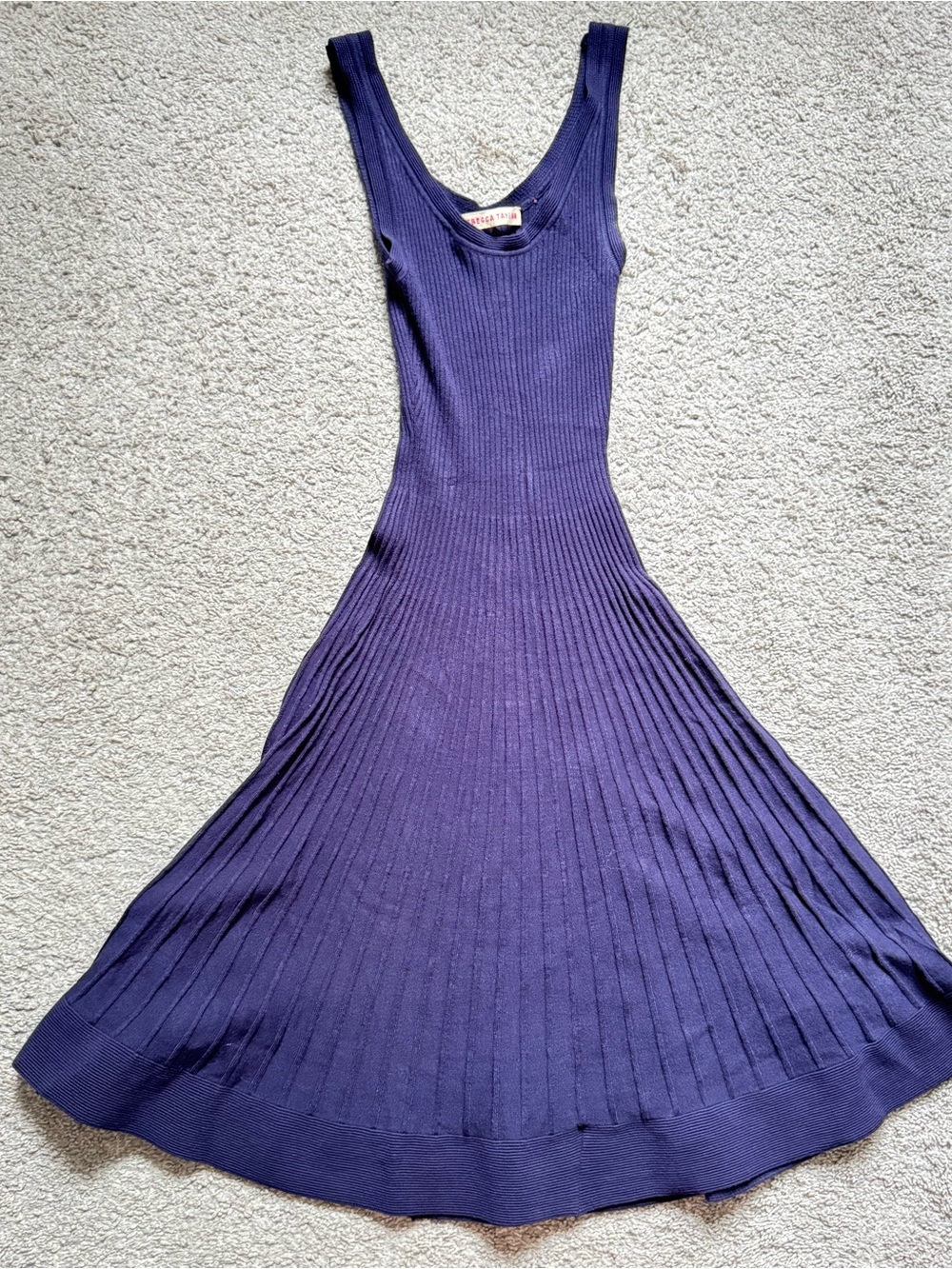 Sleeveless Maxi Ribbed Dress in Deep Purple